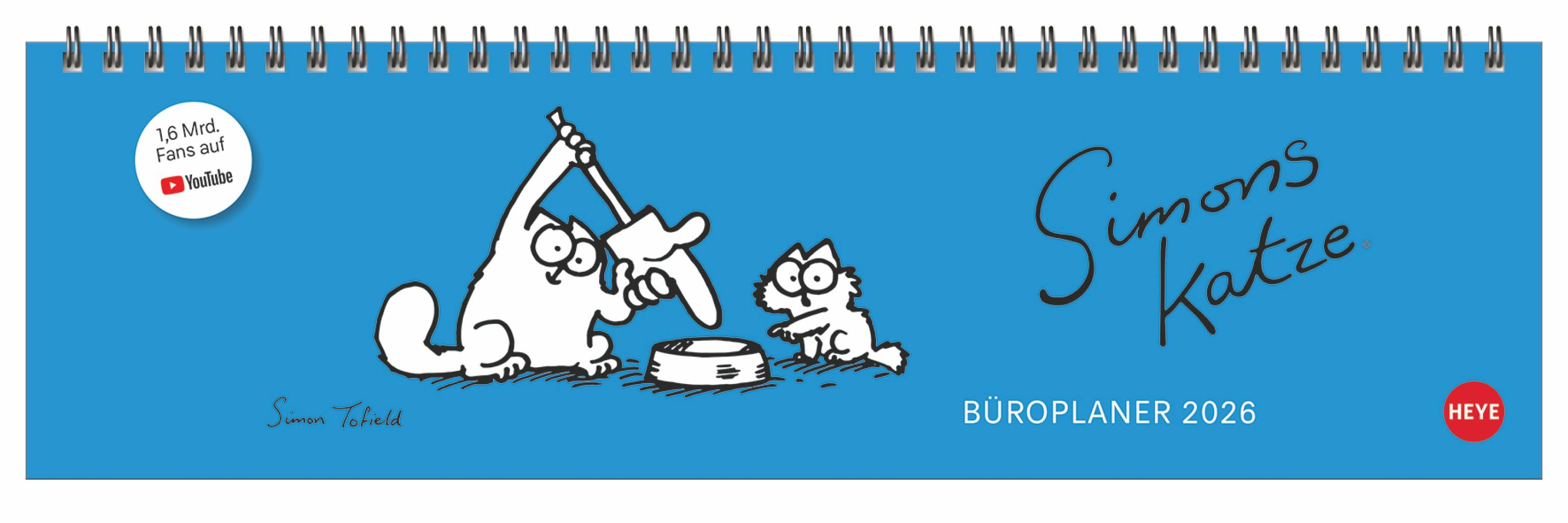 Vorderes Coverbild Simons Katze Büroplaner 2026