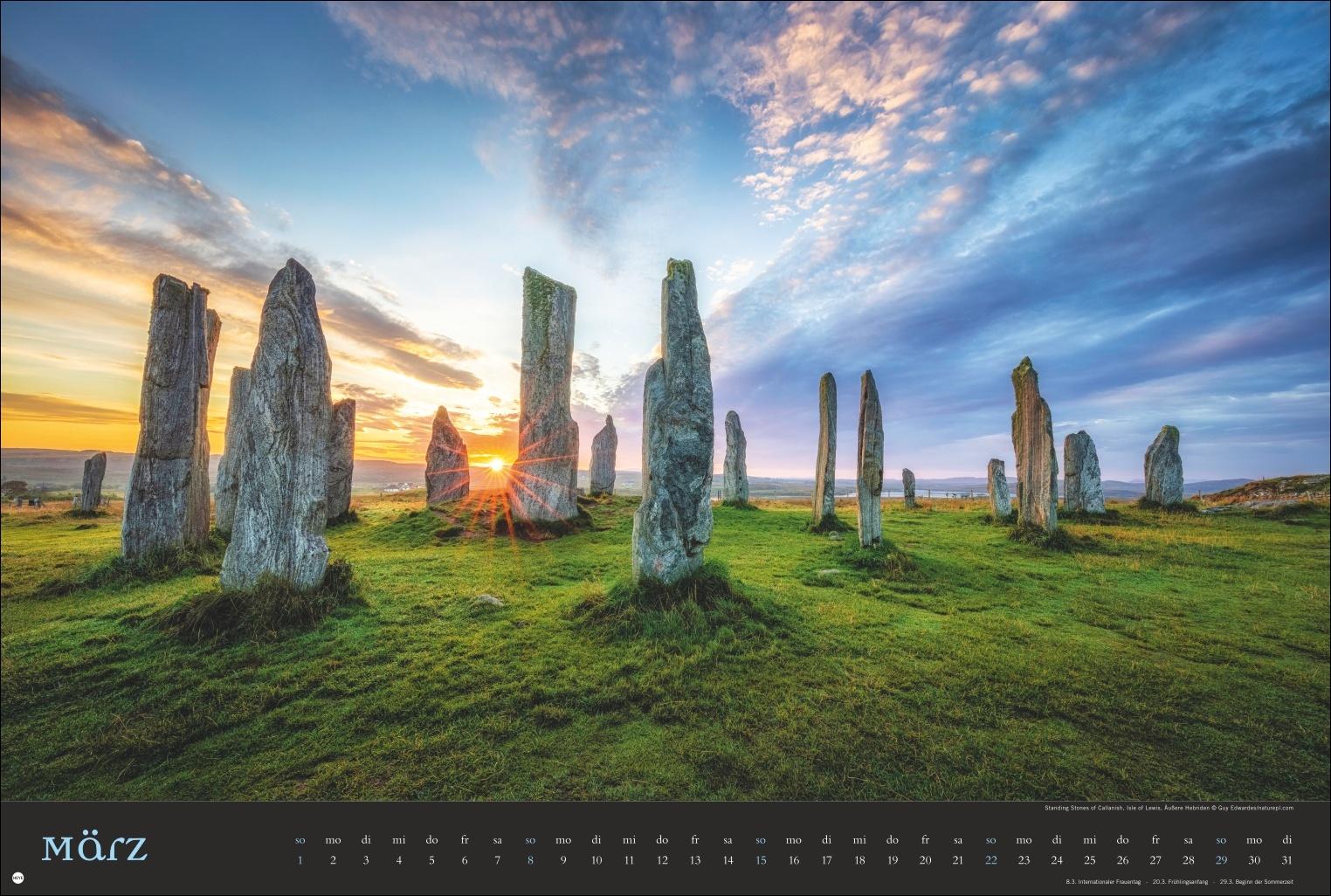 Beispielinhalt (Bild) Land of Legends Kalender 2026 - Schottlands Burgen und Schlösser