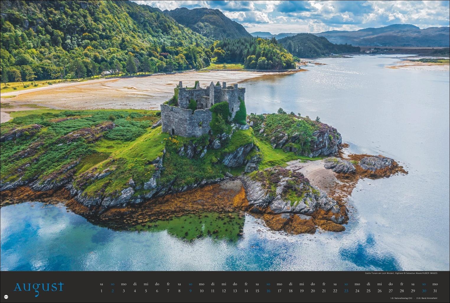 Beispielinhalt (Bild) Land of Legends Kalender 2026 - Schottlands Burgen und Schlösser