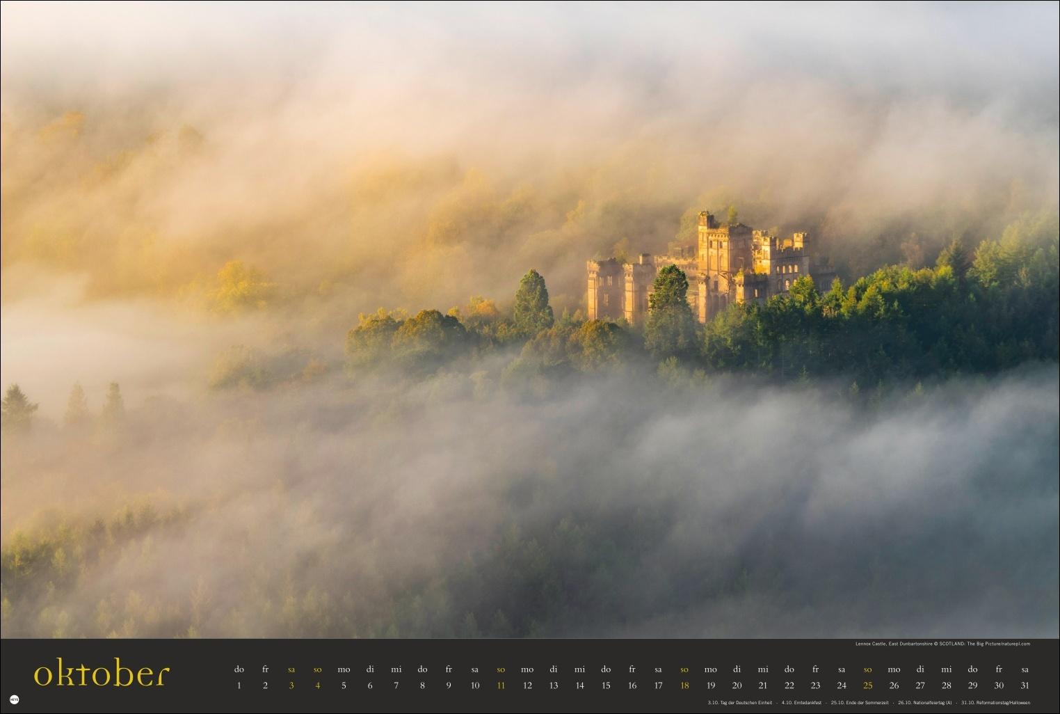 Beispielinhalt (Bild) Land of Legends Kalender 2026 - Schottlands Burgen und Schlösser