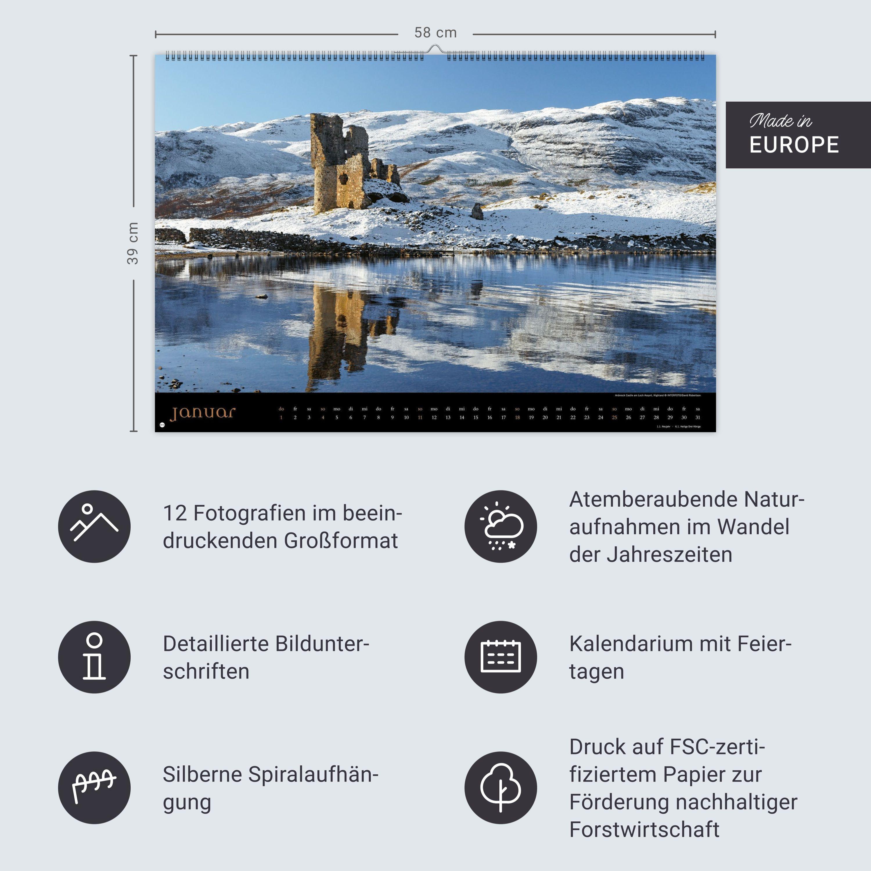Beispielinhalt (Bild) Land of Legends Kalender 2026 - Schottlands Burgen und Schlösser
