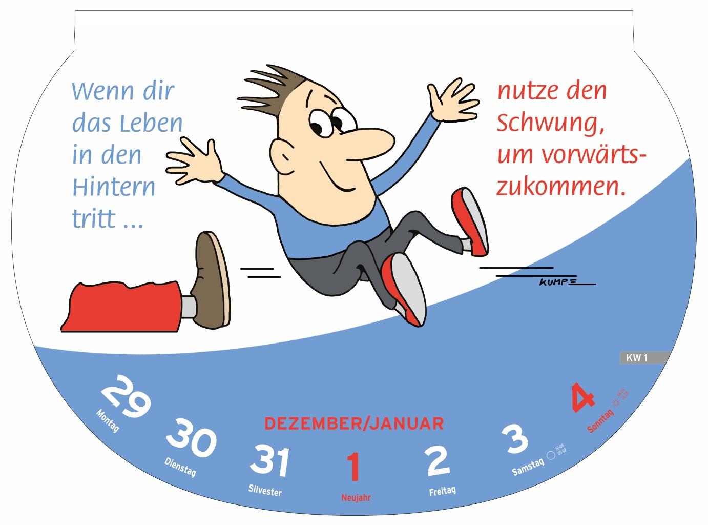 Beispielinhalt (Bild) Dumme Sprüche Kalender 2026 - Für Gescheite!