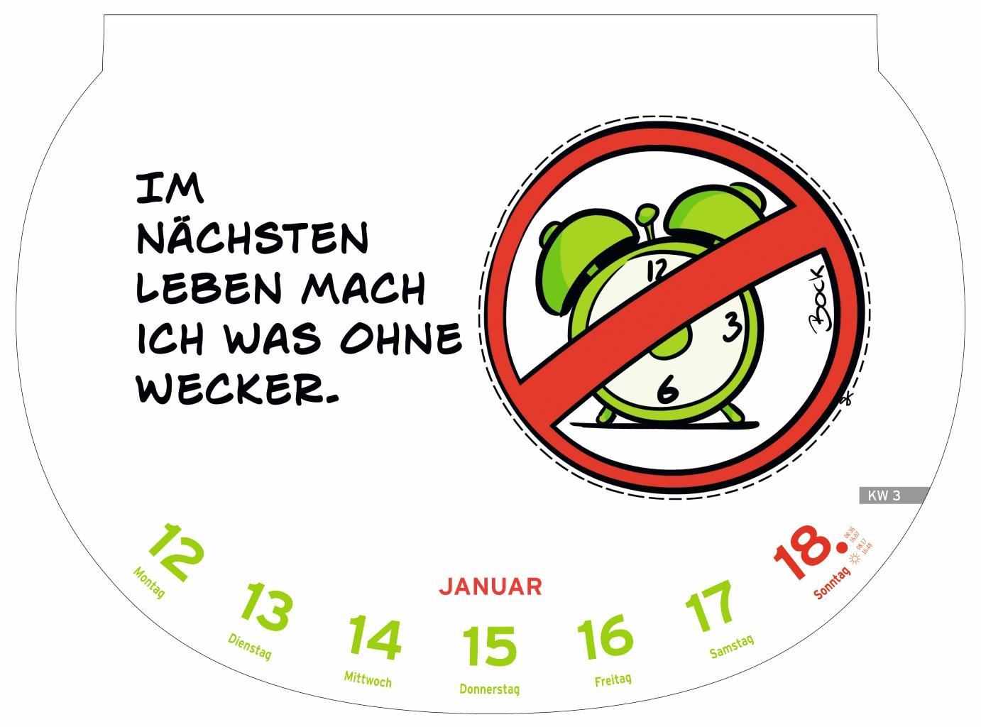 Beispielinhalt (Bild) Dumme Sprüche Kalender 2026 - Für Gescheite!