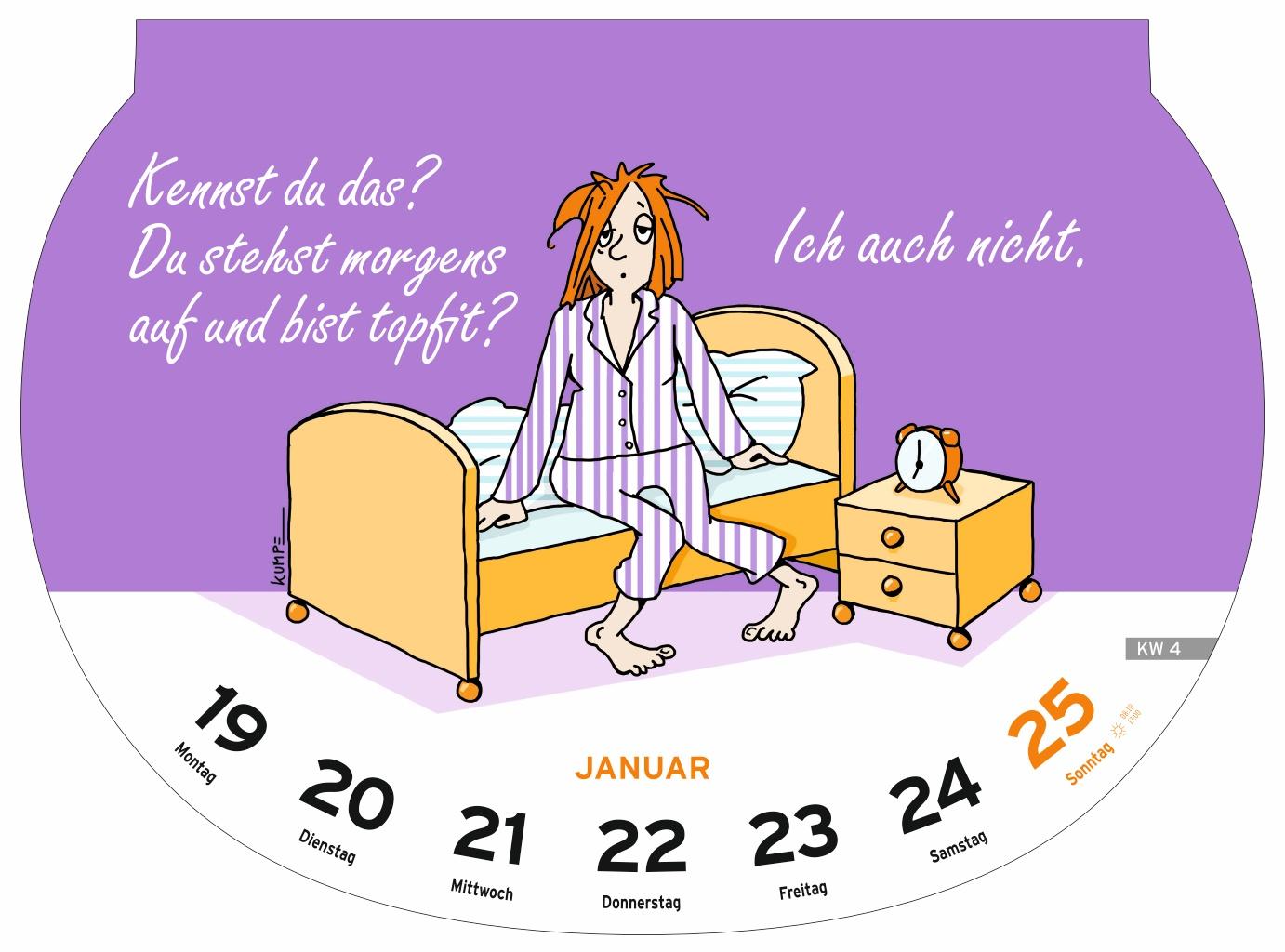 Beispielinhalt (Bild) Dumme Sprüche Kalender 2026 - Für Gescheite!