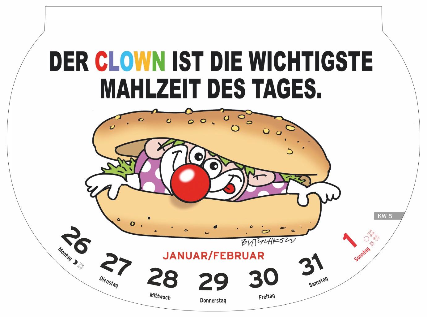 Beispielinhalt (Bild) Dumme Sprüche Kalender 2026 - Für Gescheite!