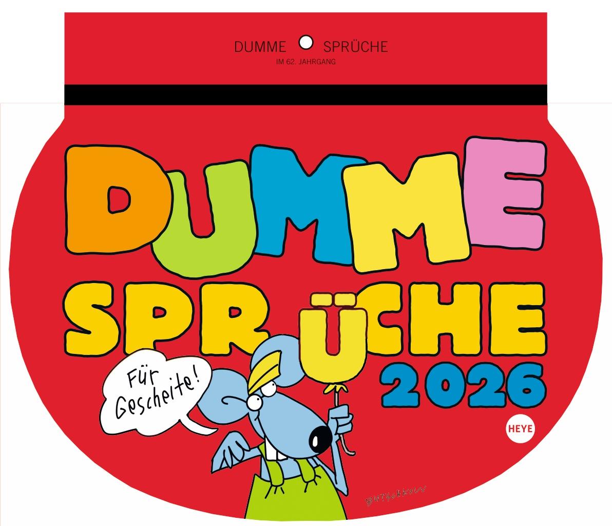 Vorderes Coverbild Dumme Sprüche Kalender 2026 - Für Gescheite!