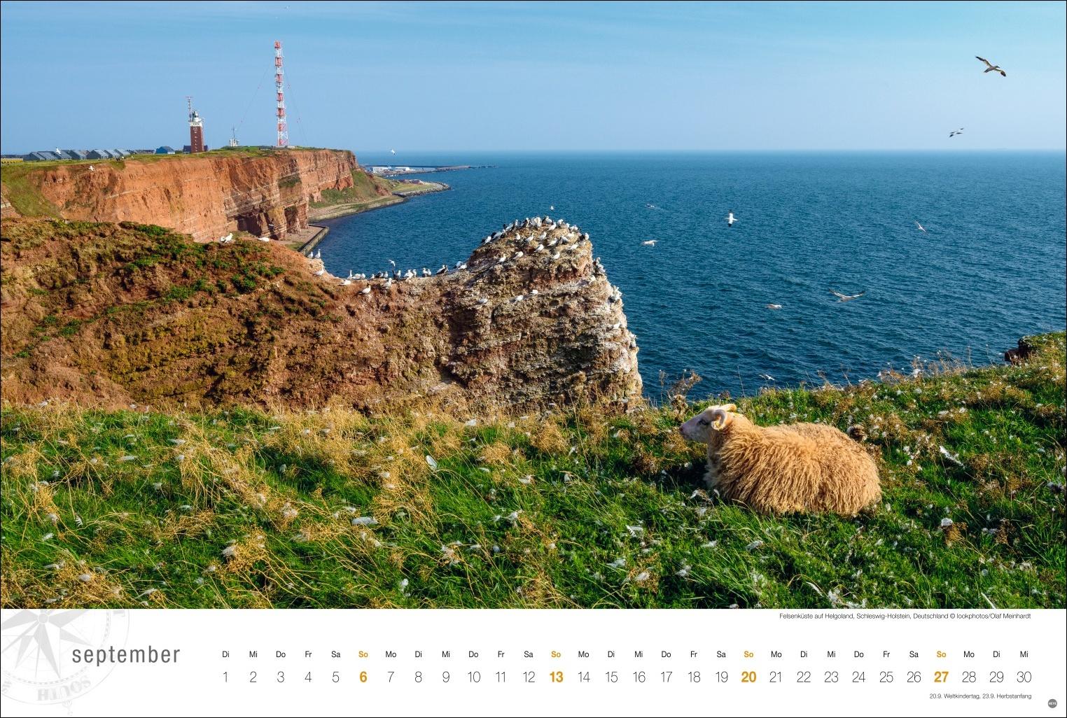 Beispielinhalt (Bild) Nordsee Globetrotter Kalender 2026 - Von frischem Wind und weiten Stränden