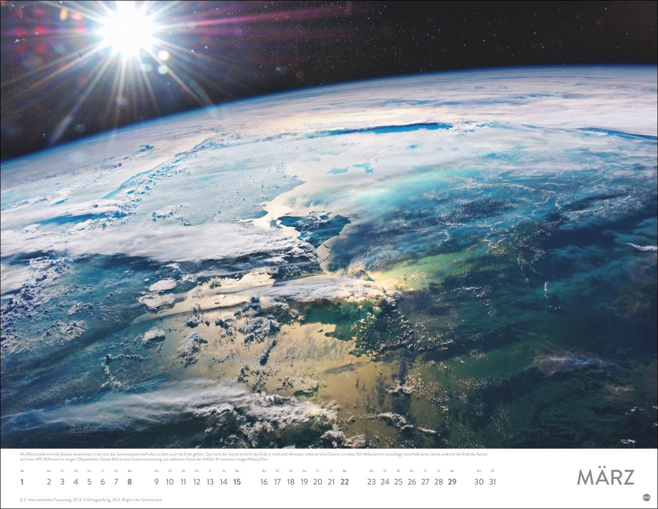 Beispielinhalt (Bild) Das Universum Posterkalender 2026