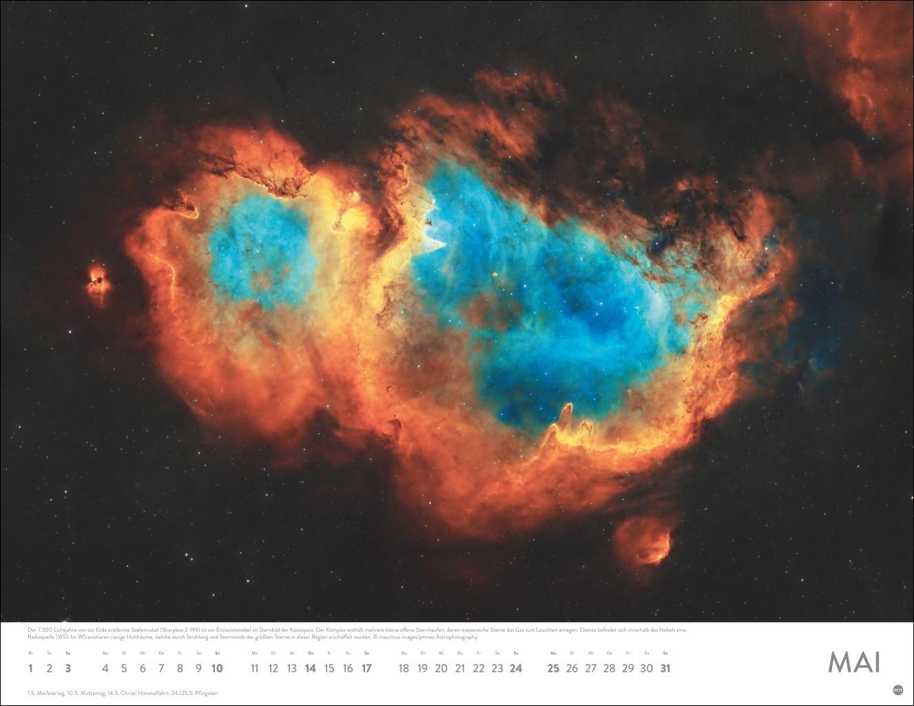 Beispielinhalt (Bild) Das Universum Posterkalender 2026