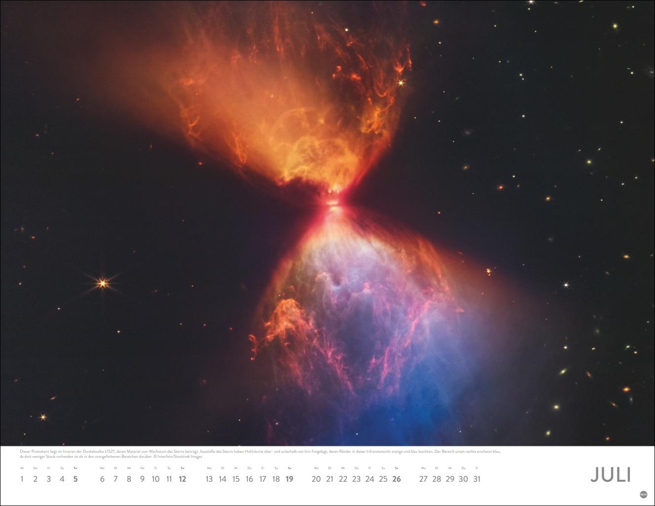 Beispielinhalt (Bild) Das Universum Posterkalender 2026