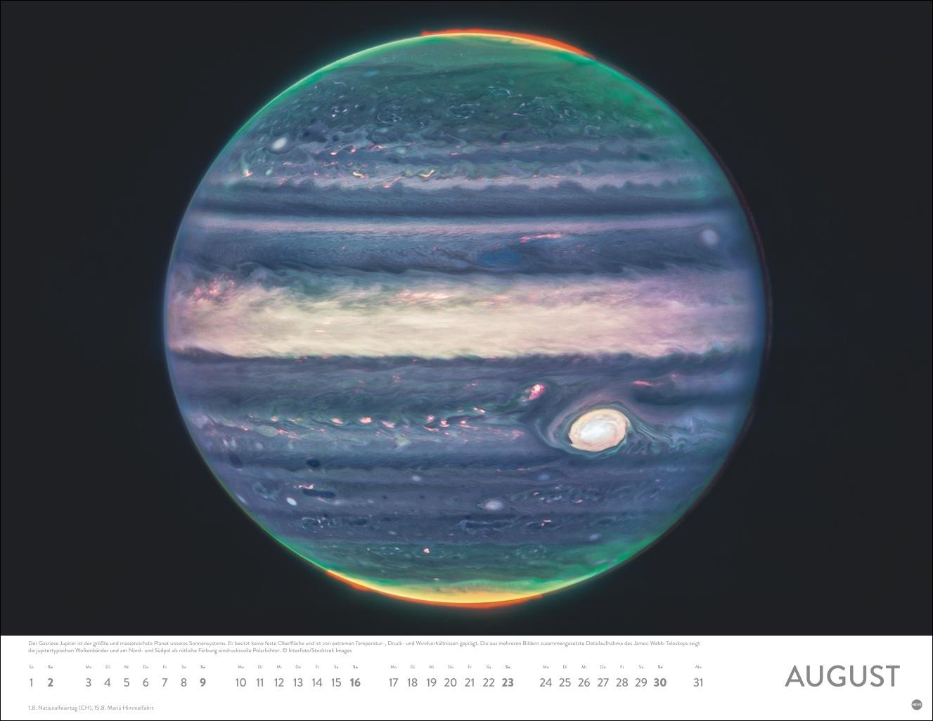 Beispielinhalt (Bild) Das Universum Posterkalender 2026