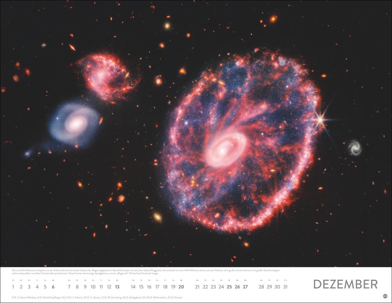 Beispielinhalt (Bild) Das Universum Posterkalender 2026