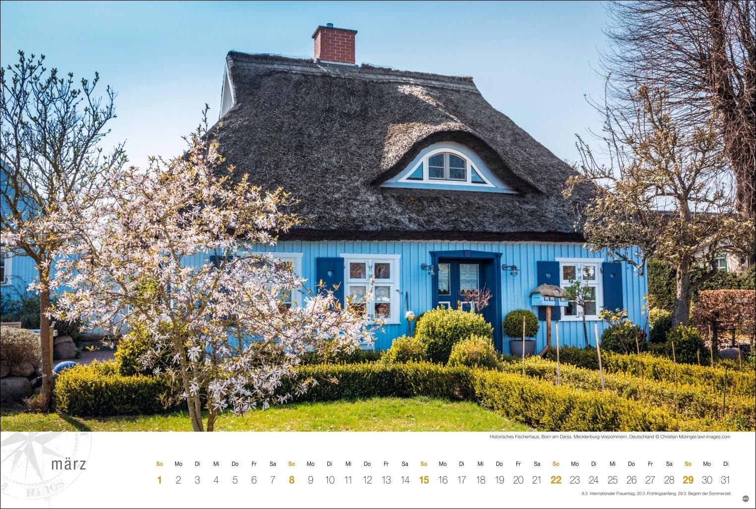Beispielinhalt (Bild) Ostsee Globetrotter Kalender 2026 - Von behaglichen Strandkörben und rauen Küsten