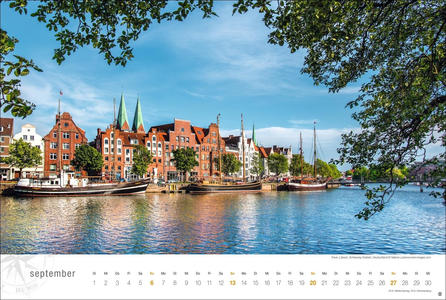 Beispielinhalt (Bild) Ostsee Globetrotter Kalender 2026 - Von behaglichen Strandkörben und rauen Küsten