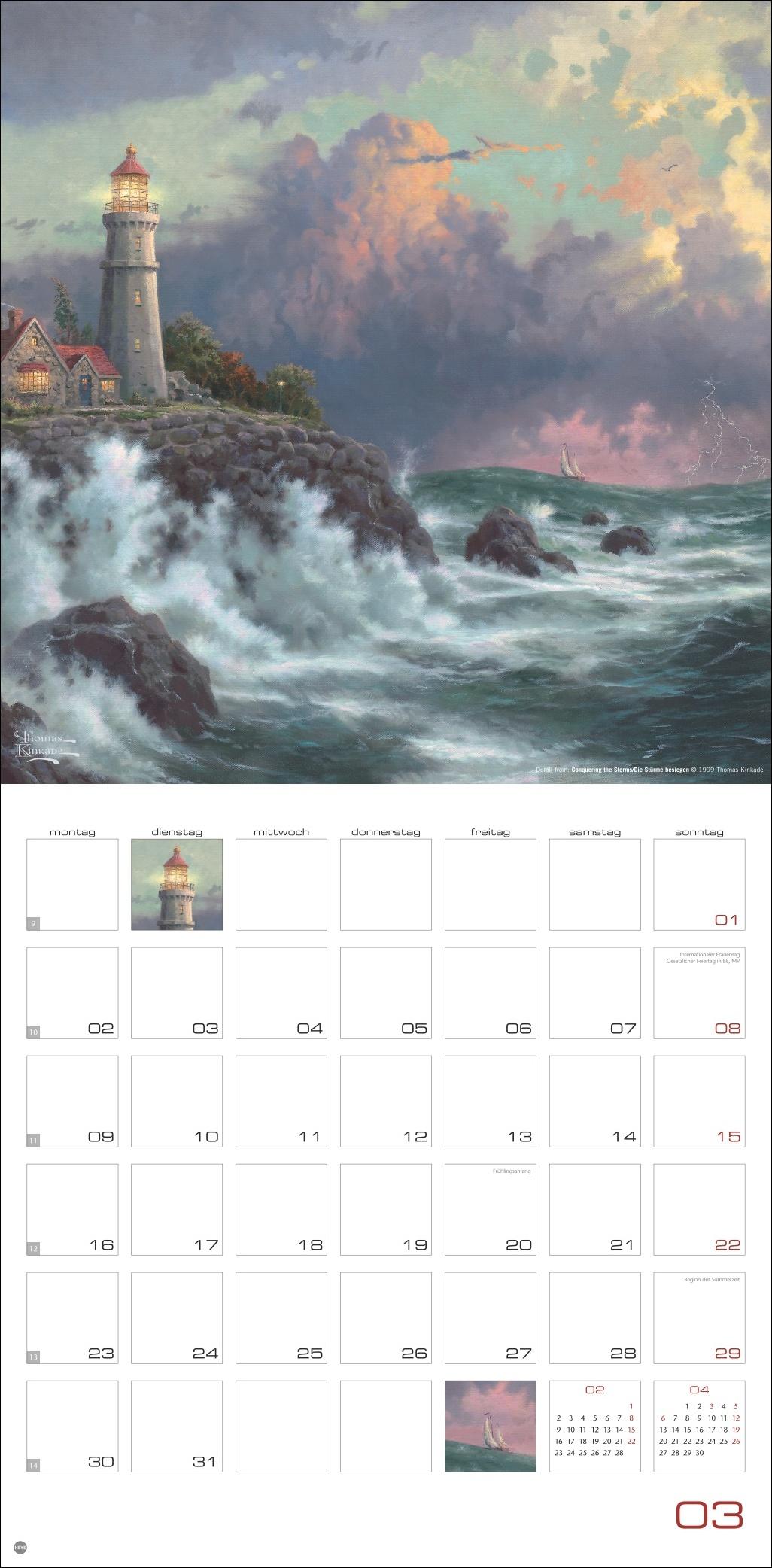 Beispielinhalt (Bild) Thomas Kinkade: Land of Light Broschurkalender 2026