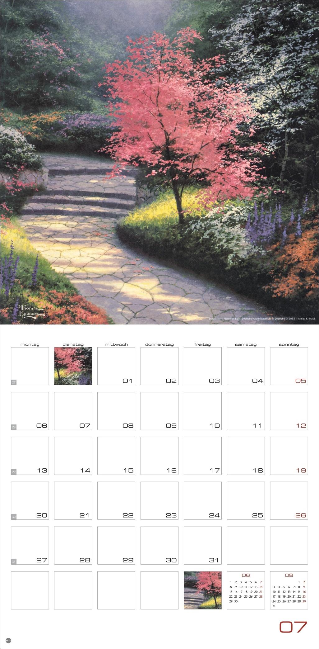 Beispielinhalt (Bild) Thomas Kinkade: Land of Light Broschurkalender 2026