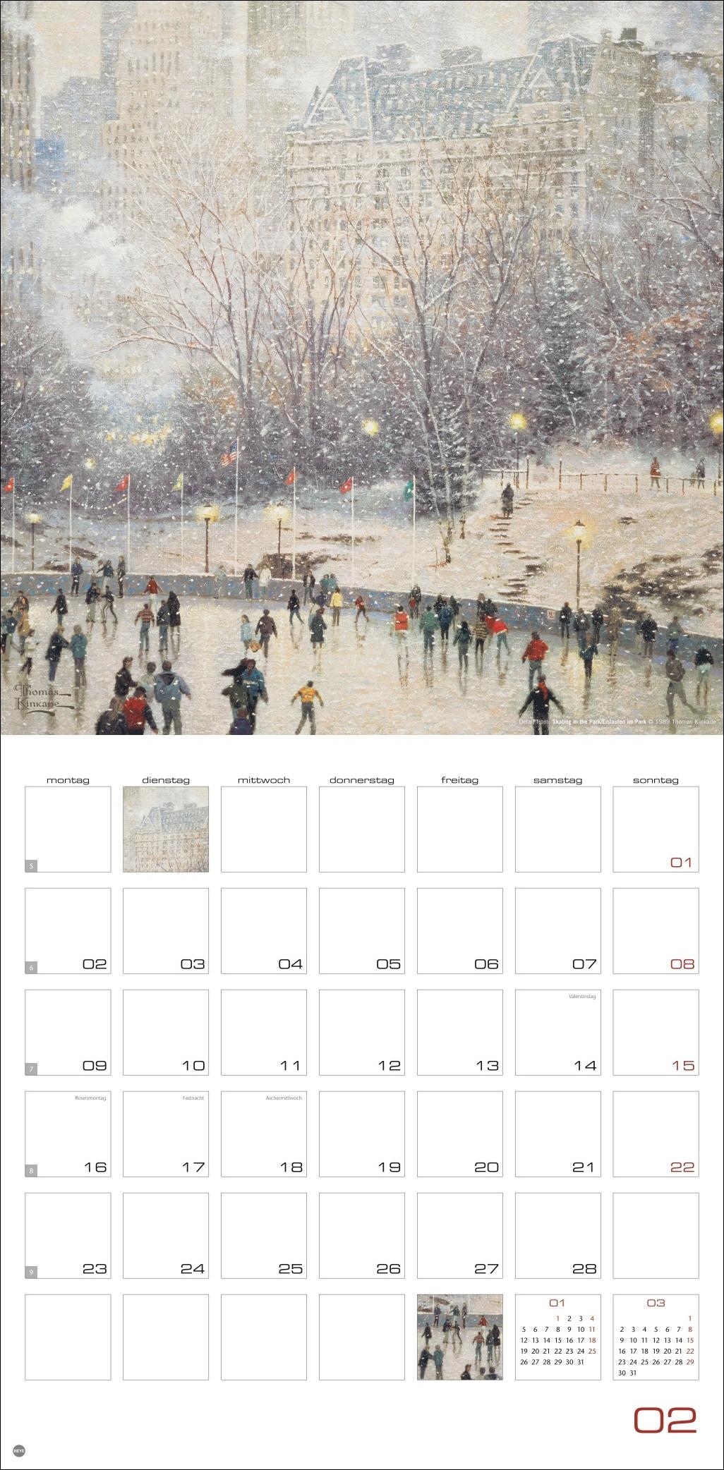 Beispielinhalt (Bild) Thomas Kinkade: Land of Light Broschurkalender 2026