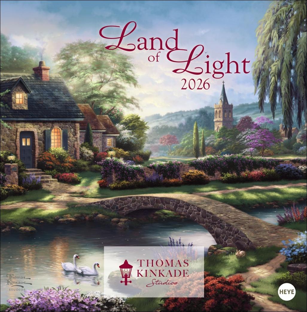 Vorderes Coverbild Thomas Kinkade: Land of Light Broschurkalender 2026