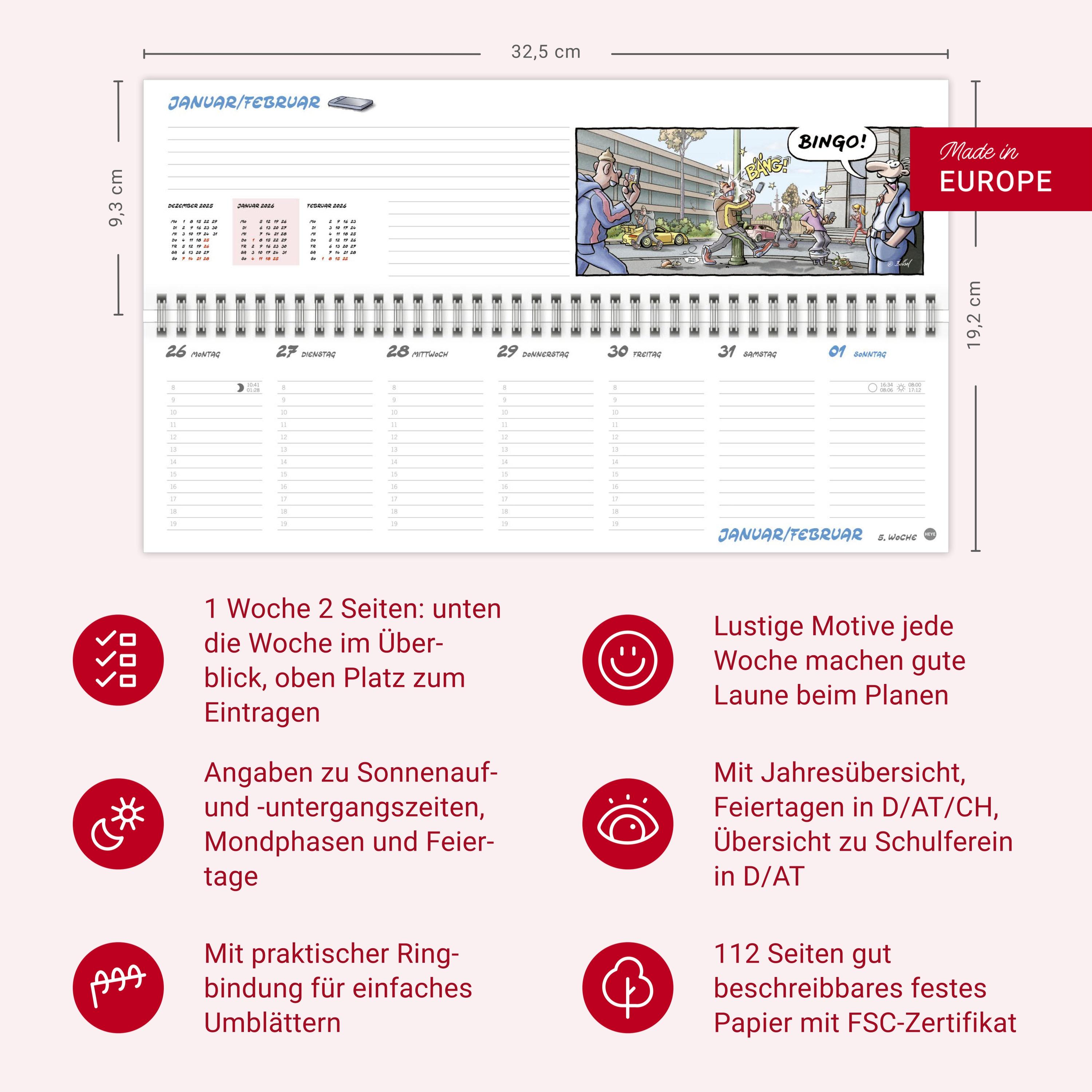 Beispielinhalt (Bild) Werner Wochenquerplaner 2026