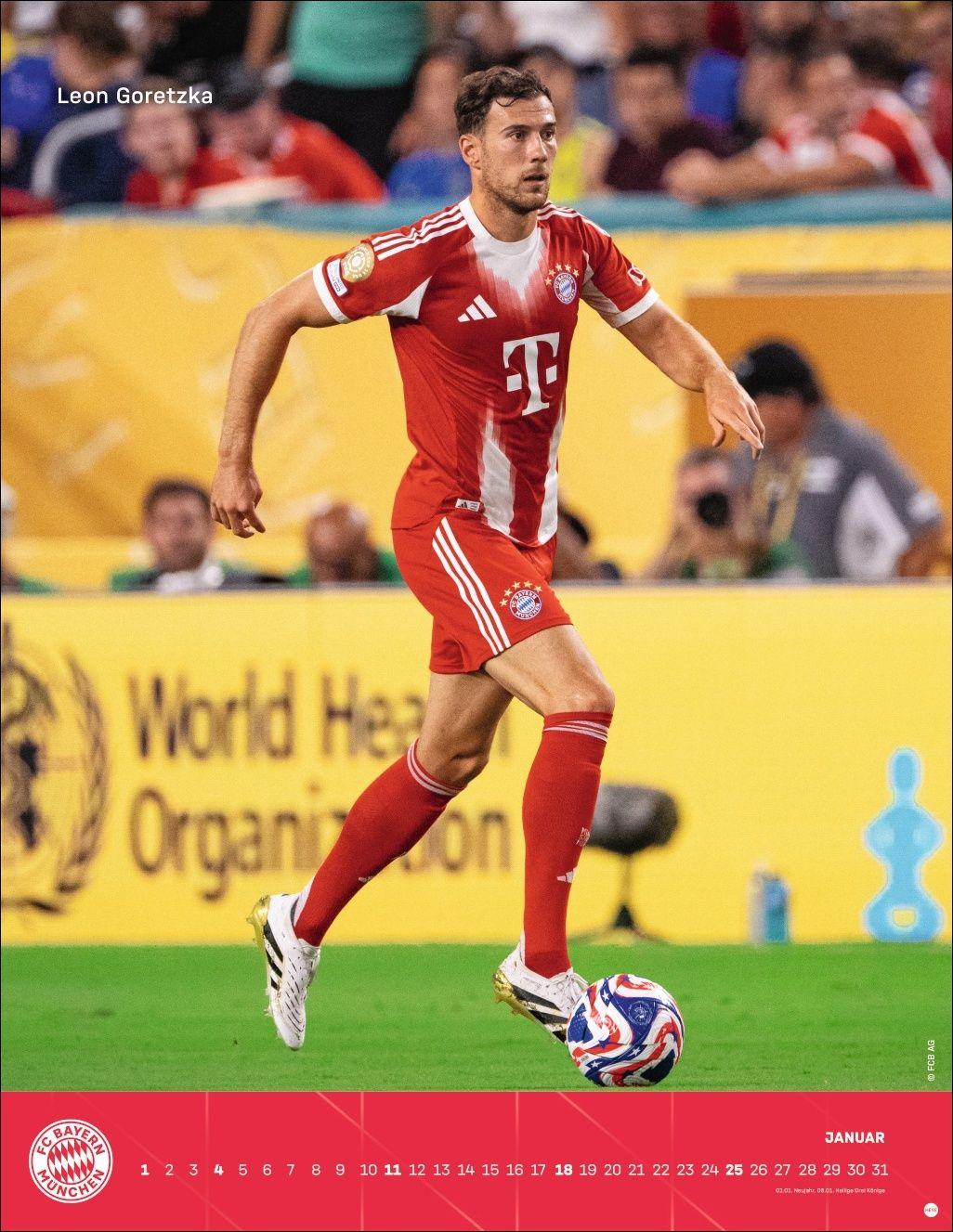 Beispielinhalt (Bild) FC Bayern München Posterkalender 2026
