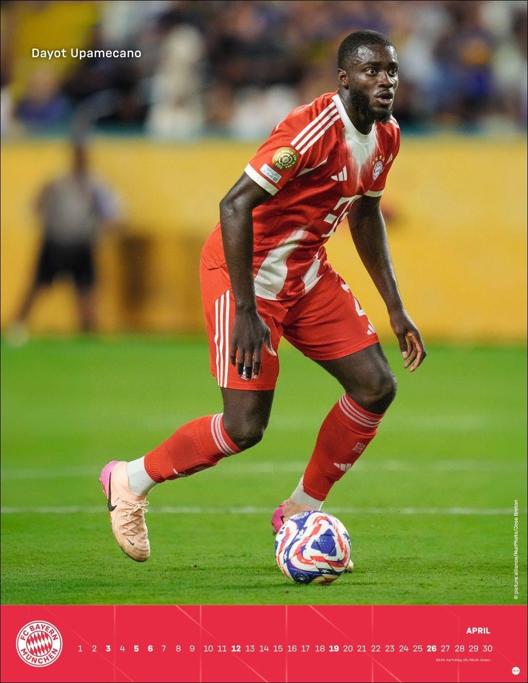 Beispielinhalt (Bild) FC Bayern München Posterkalender 2026