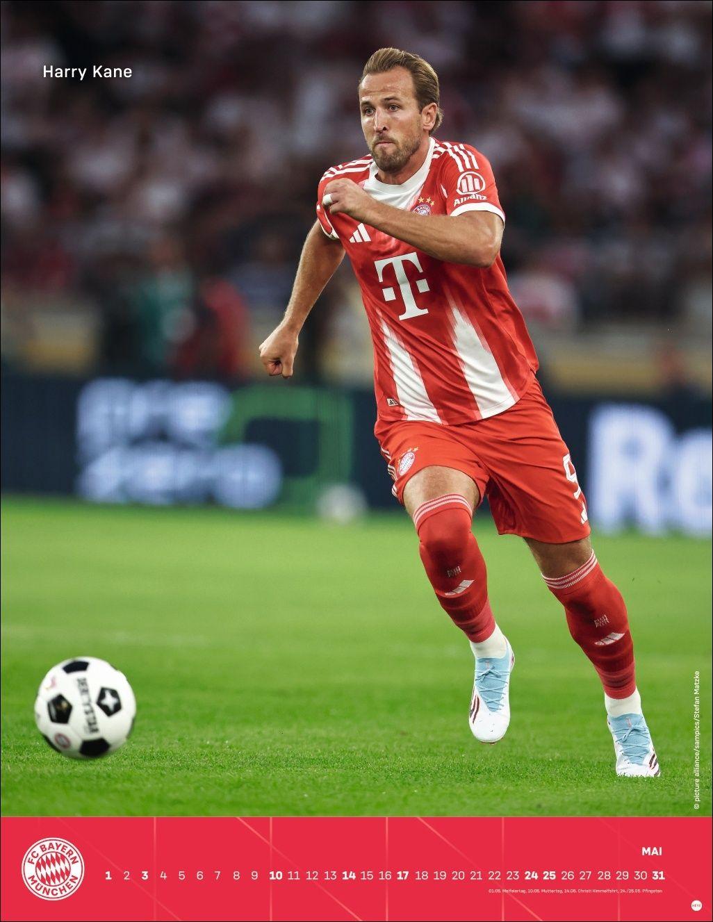 Beispielinhalt (Bild) FC Bayern München Posterkalender 2026