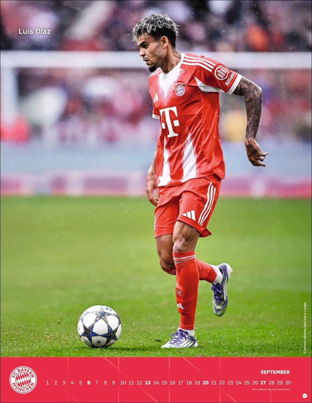 Beispielinhalt (Bild) FC Bayern München Posterkalender 2026