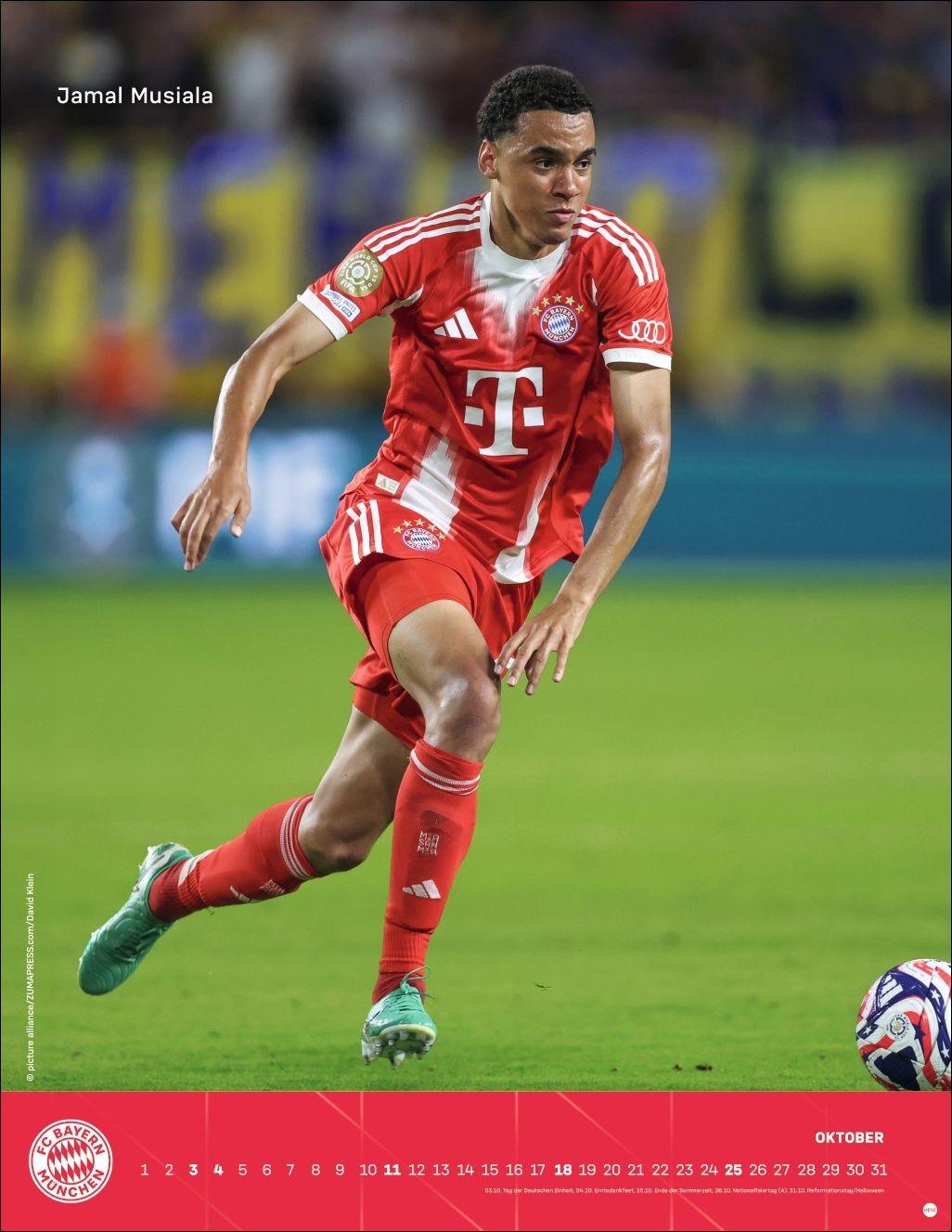 Beispielinhalt (Bild) FC Bayern München Posterkalender 2026