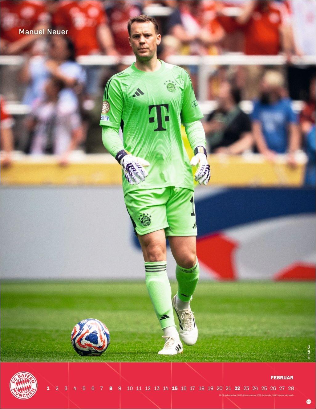 Beispielinhalt (Bild) FC Bayern München Posterkalender 2026