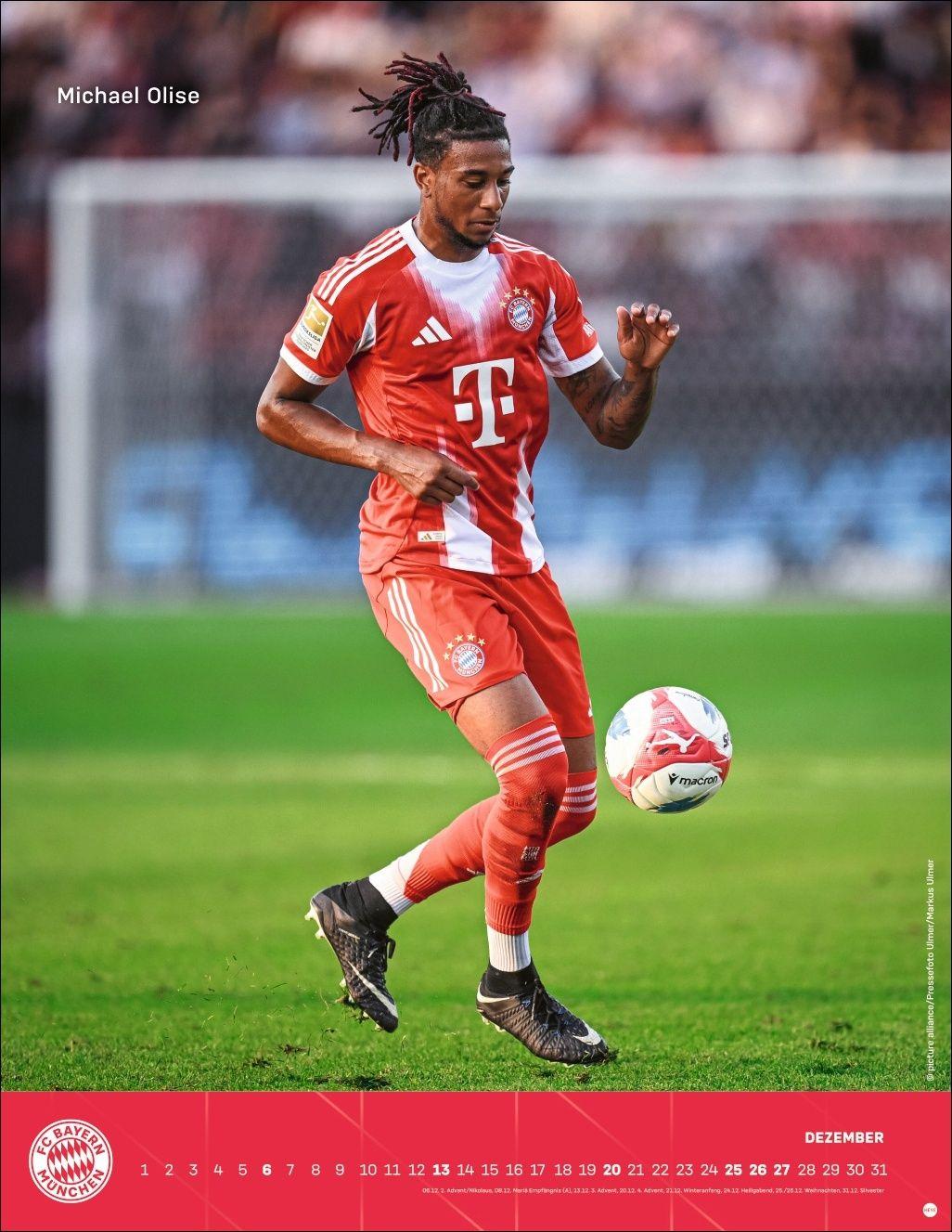 Beispielinhalt (Bild) FC Bayern München Posterkalender 2026