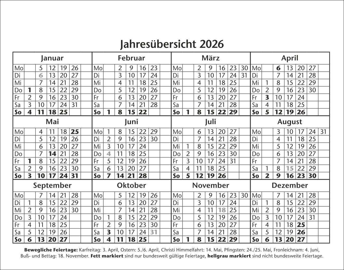 Beispielinhalt (Bild) Loriot Tagesabreißkalender 2026