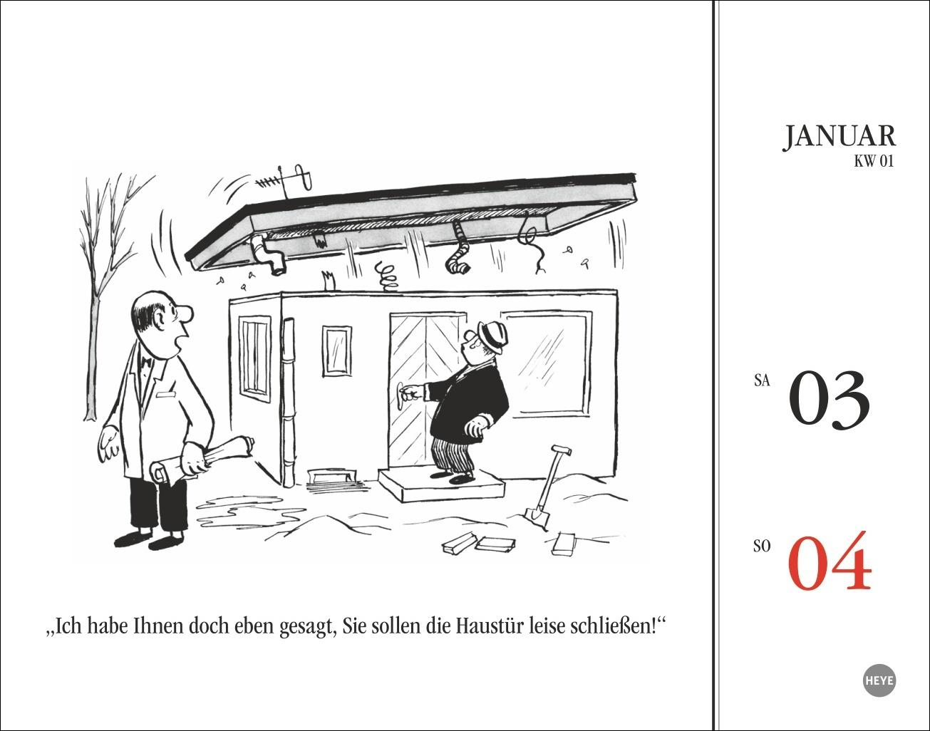 Beispielinhalt (Bild) Loriot Tagesabreißkalender 2026