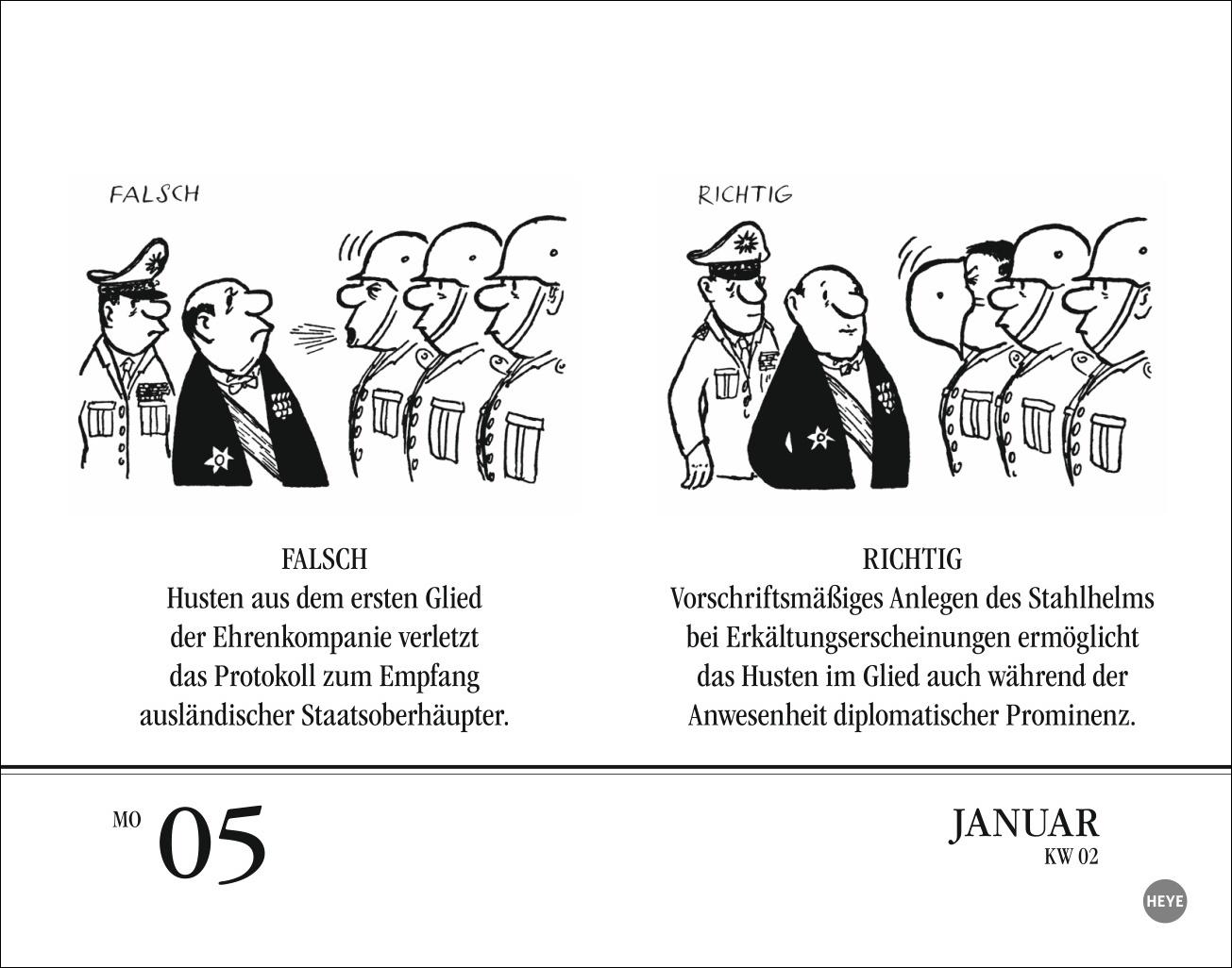 Beispielinhalt (Bild) Loriot Tagesabreißkalender 2026
