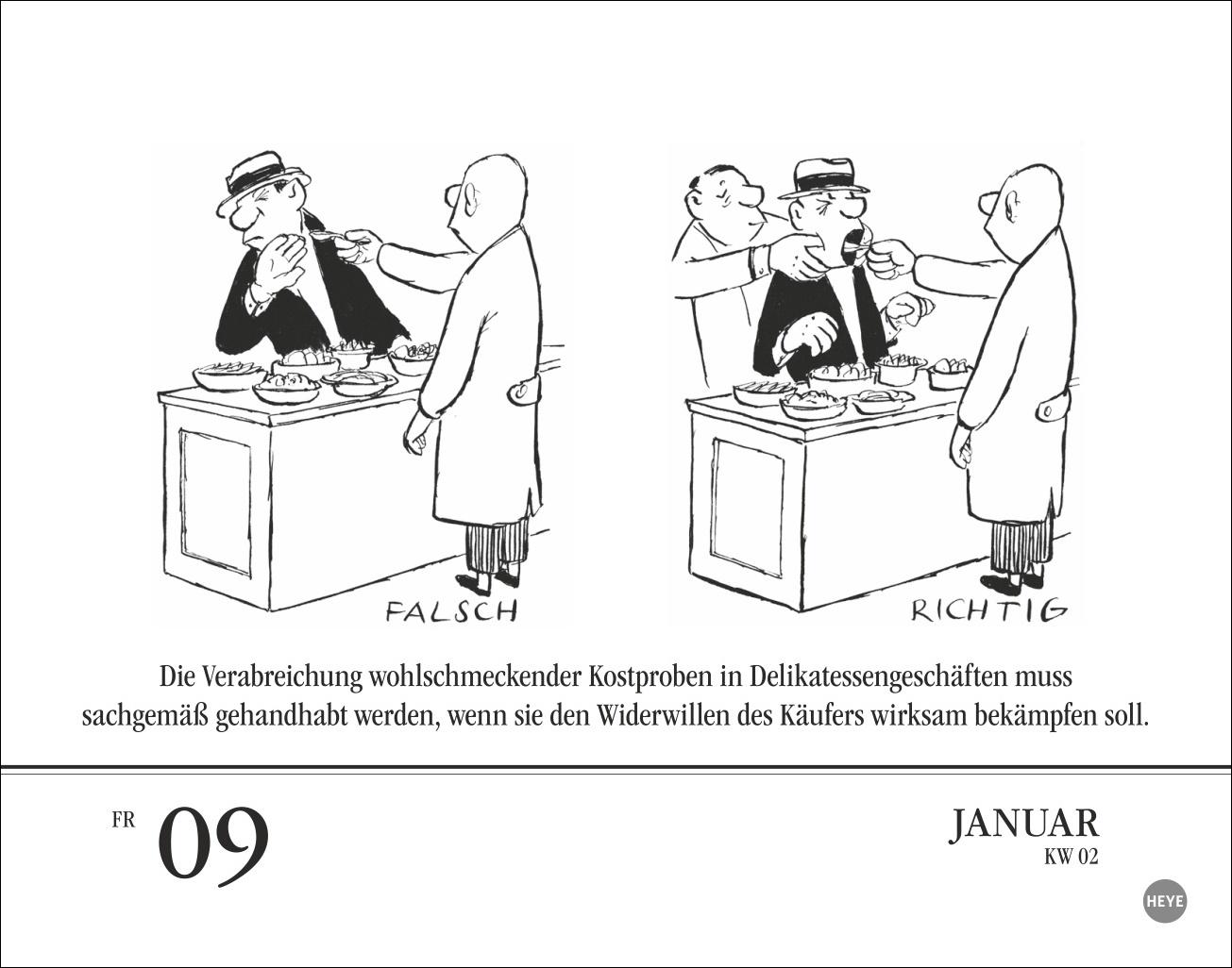 Beispielinhalt (Bild) Loriot Tagesabreißkalender 2026