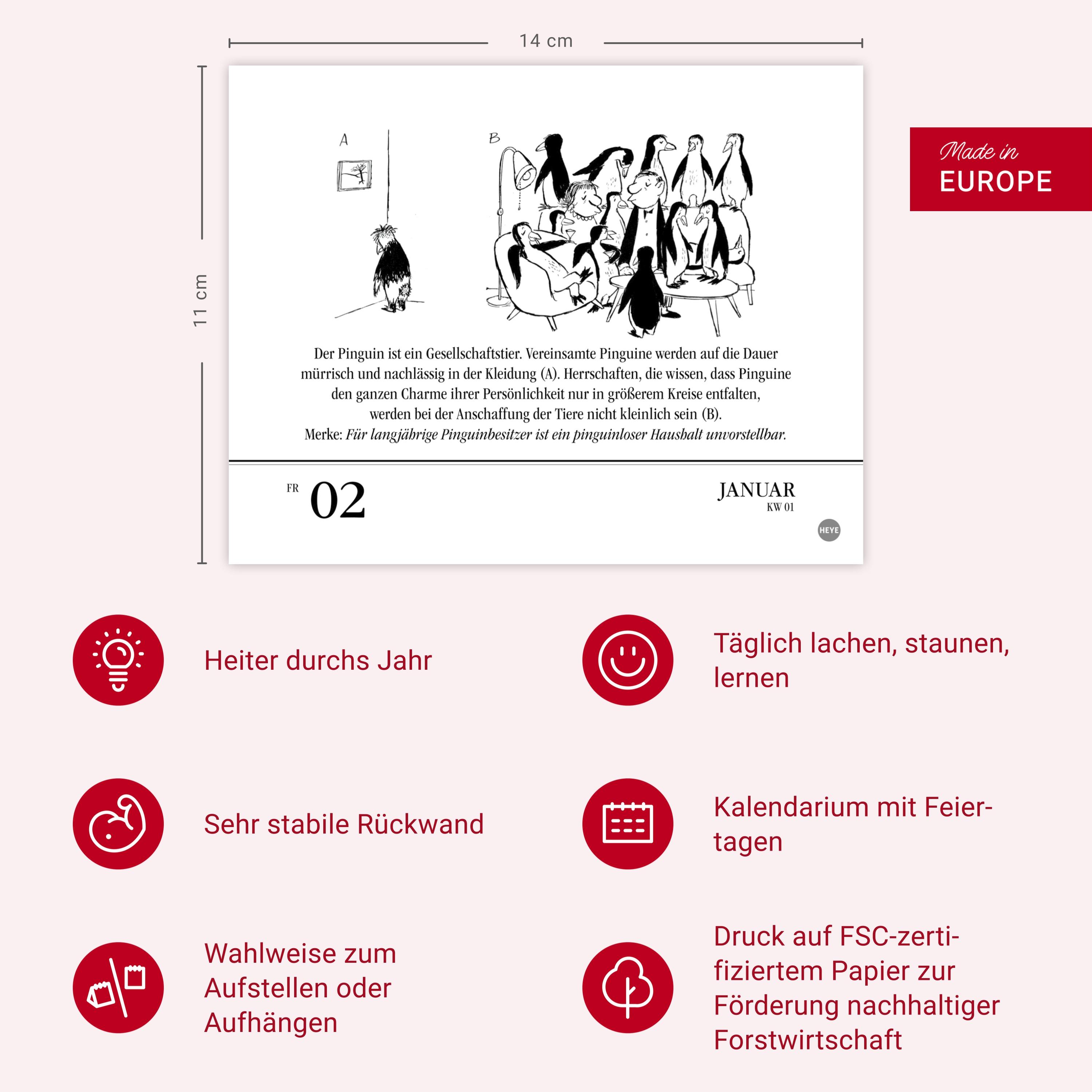 Beispielinhalt (Bild) Loriot Tagesabreißkalender 2026