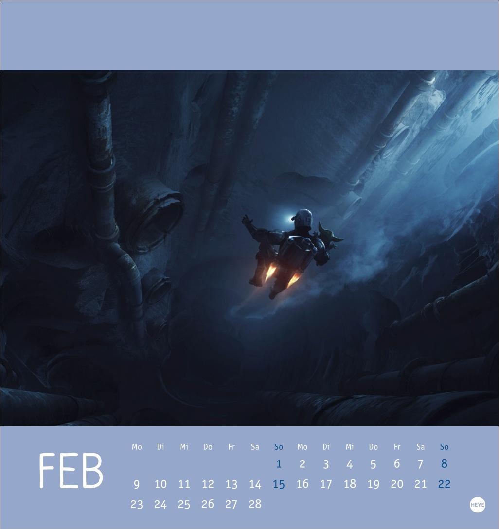 Beispielinhalt (Bild) The Mandalorian Postkartenkalender 2026