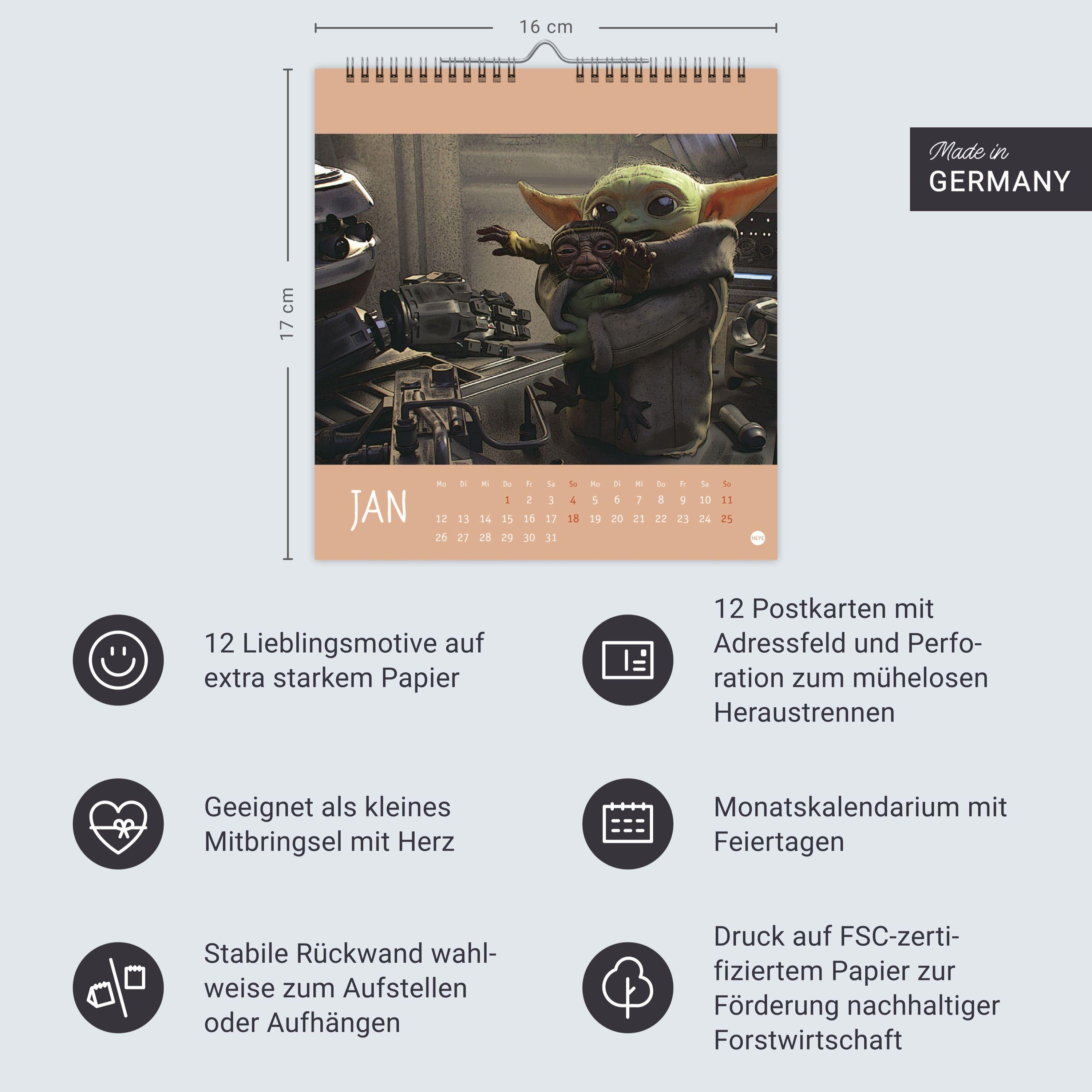Beispielinhalt (Bild) The Mandalorian Postkartenkalender 2026