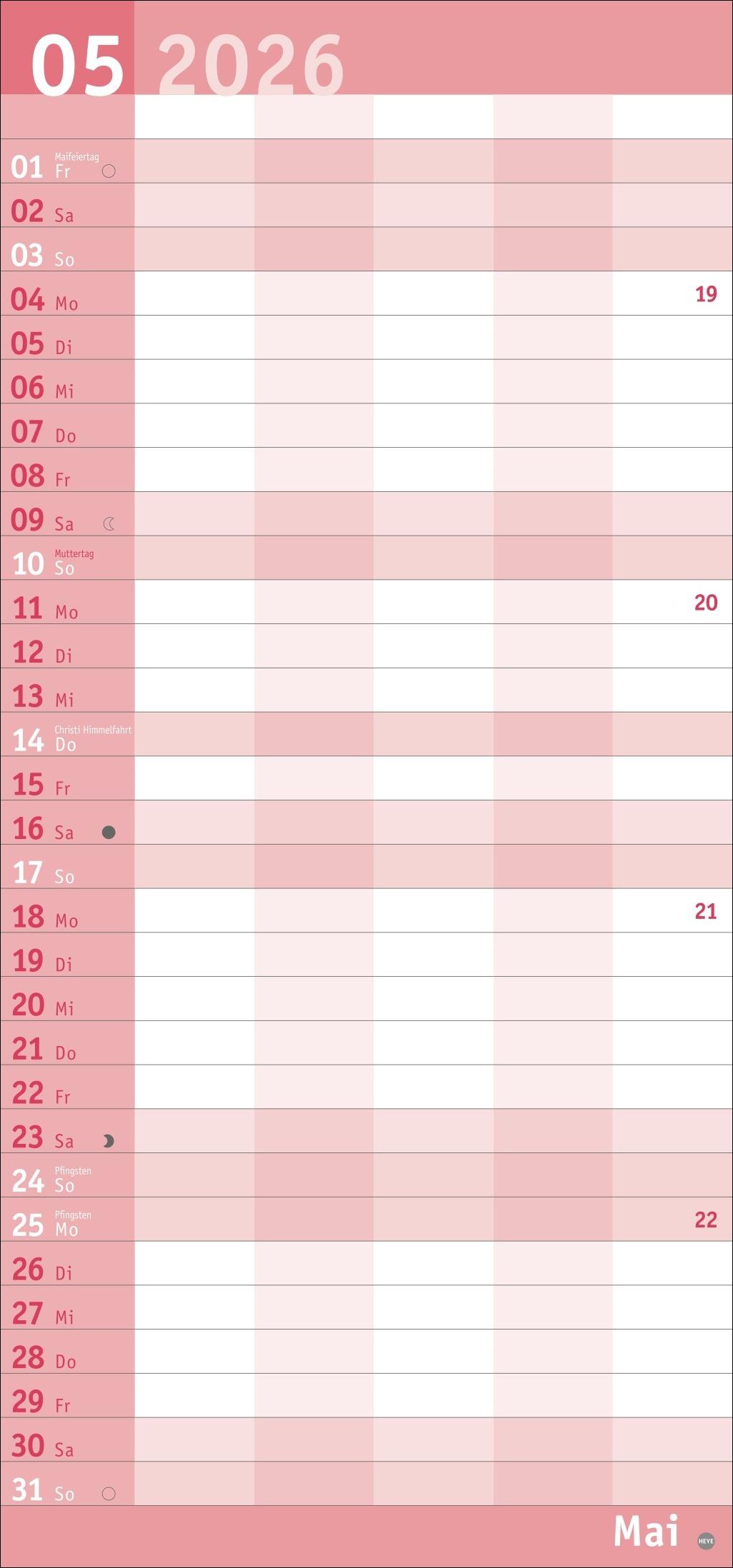 Beispielinhalt (Bild) Basic Familienplaner 2026