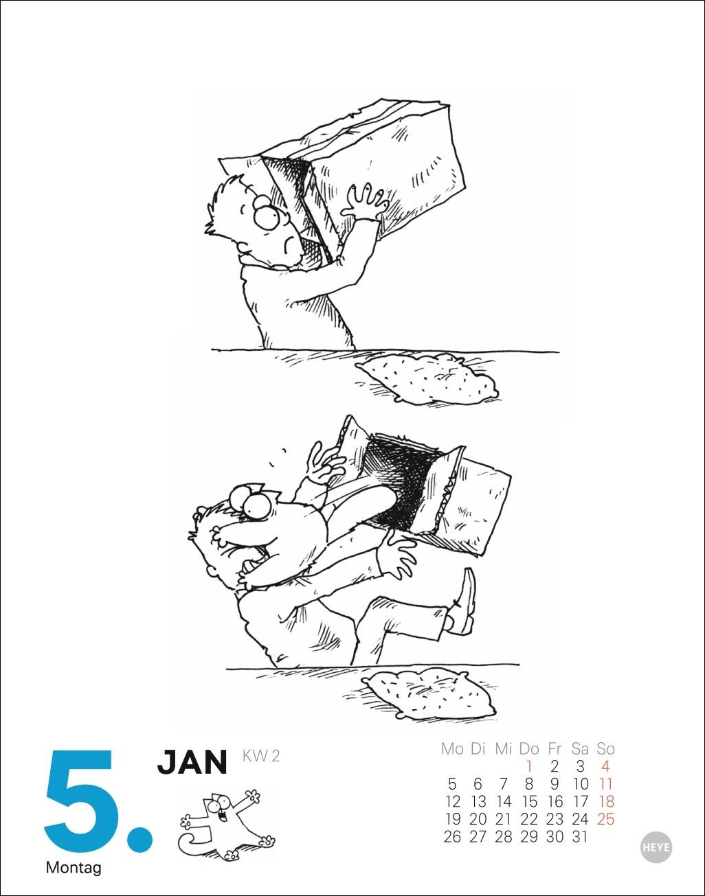 Beispielinhalt (Bild) Simons Katze Tagesabreißkalender 2026