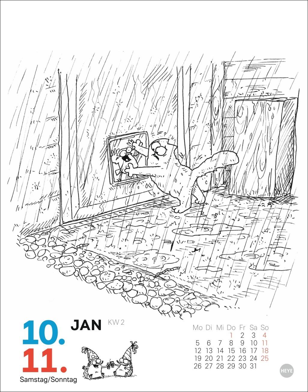 Beispielinhalt (Bild) Simons Katze Tagesabreißkalender 2026