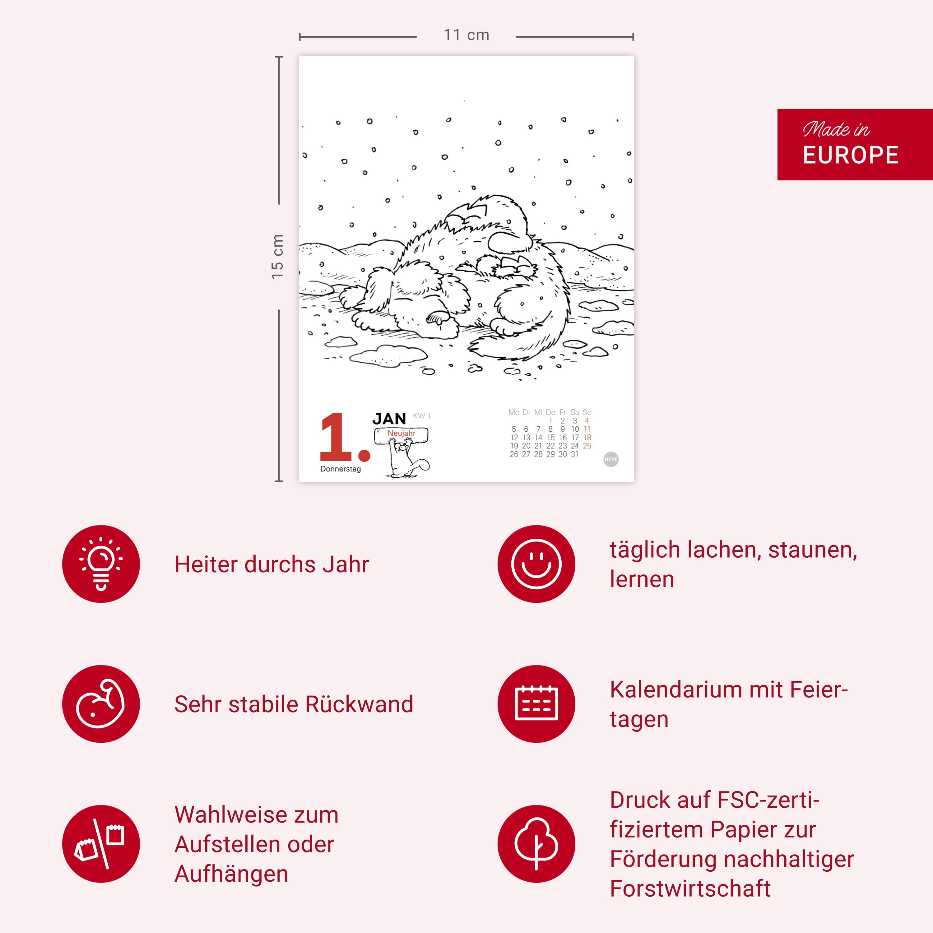 Beispielinhalt (Bild) Simons Katze Tagesabreißkalender 2026