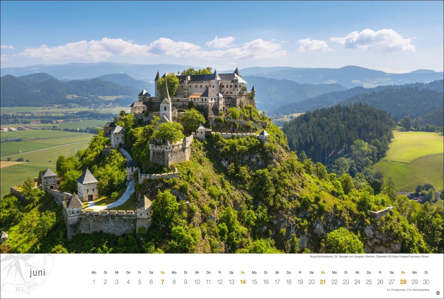 Beispielinhalt (Bild) Österreich Globetrotter Kalender 2026 - Von weiter Bergwelt und klaren Seen