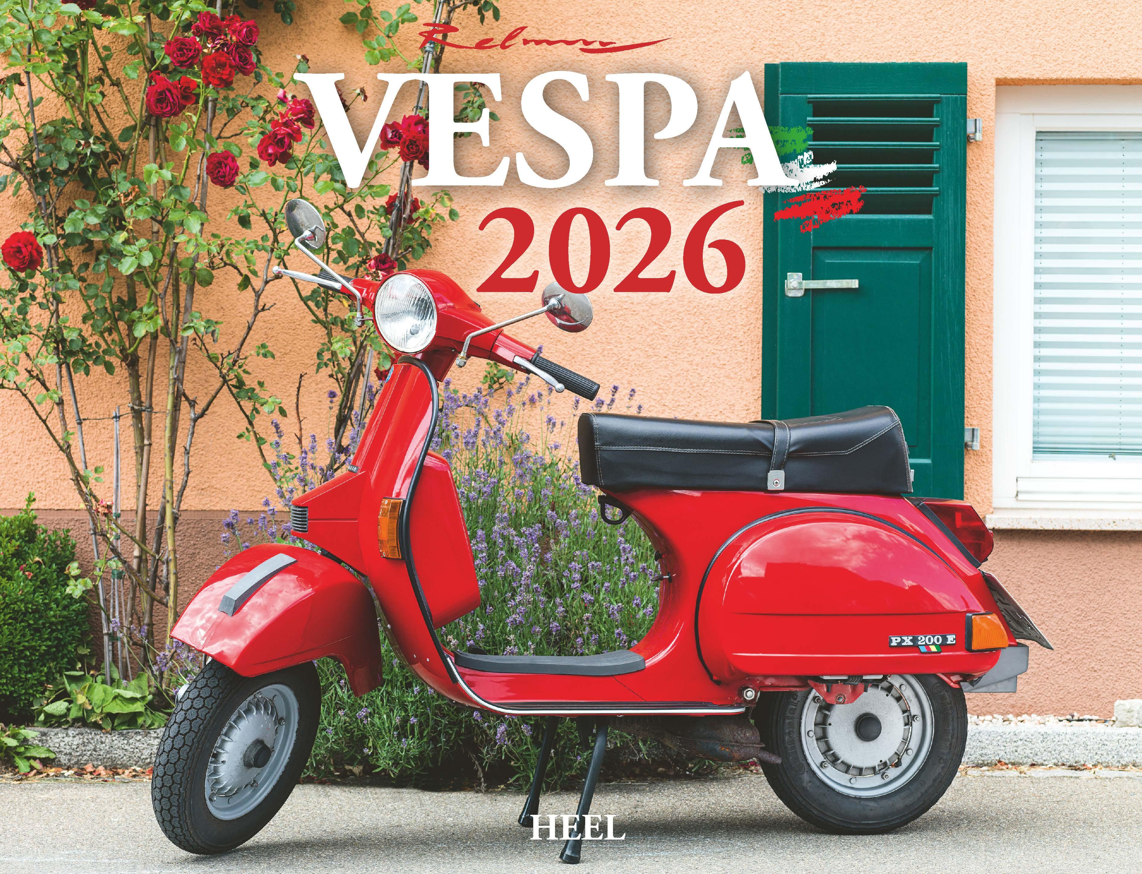 Vorderes Coverbild Kalender Vespa 2026 Eintragkalender