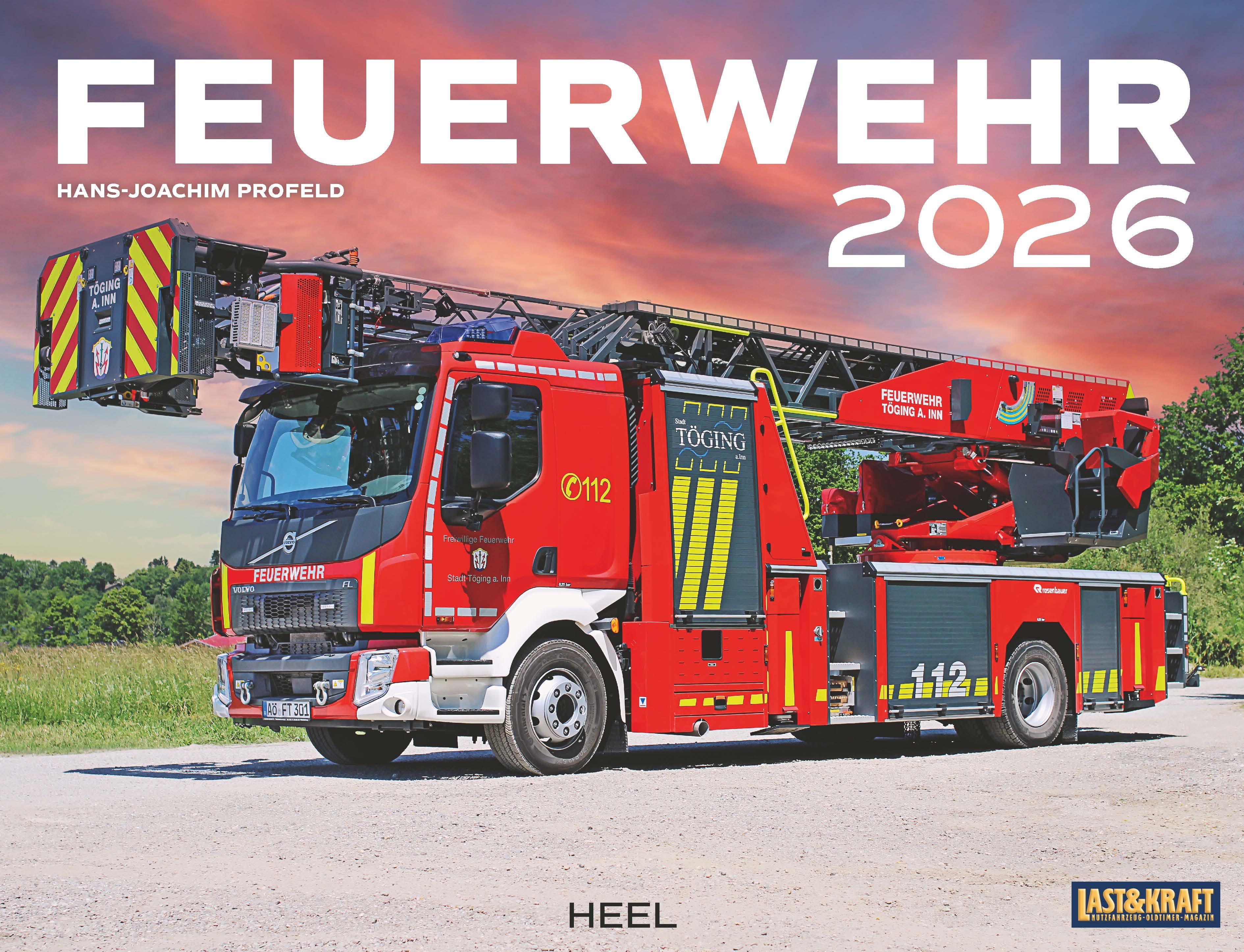 Vorderes Coverbild Kalender Feuerwehr 2026 Eintragkalender