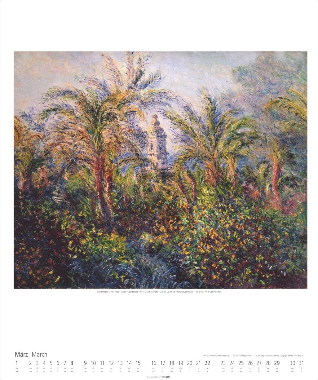 Beispielinhalt (Bild) Claude Monet Im Garten Kalender 2026