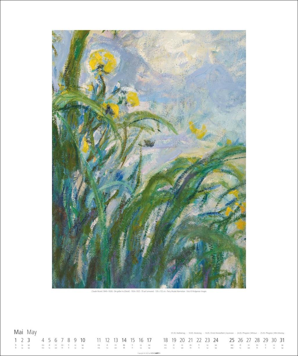 Beispielinhalt (Bild) Claude Monet Im Garten Kalender 2026