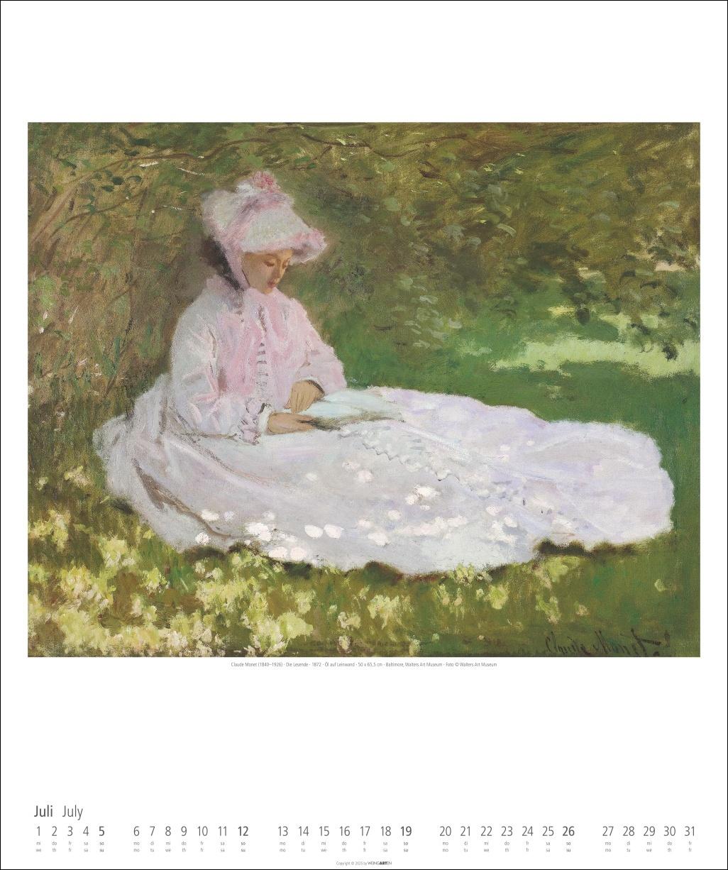 Beispielinhalt (Bild) Claude Monet Im Garten Kalender 2026