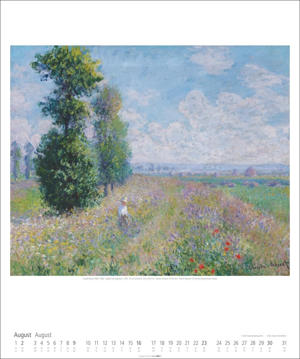 Beispielinhalt (Bild) Claude Monet Im Garten Kalender 2026