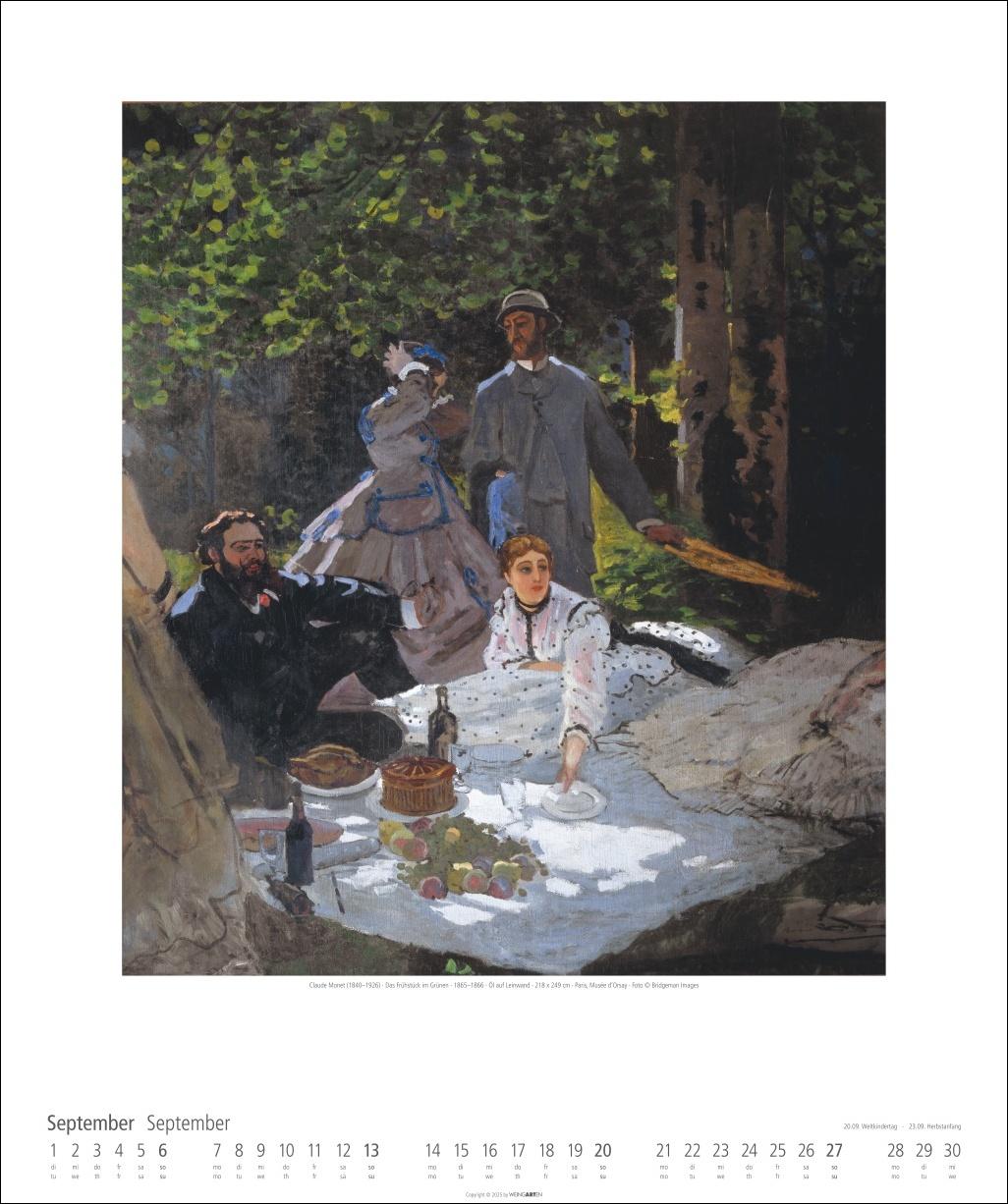 Beispielinhalt (Bild) Claude Monet Im Garten Kalender 2026