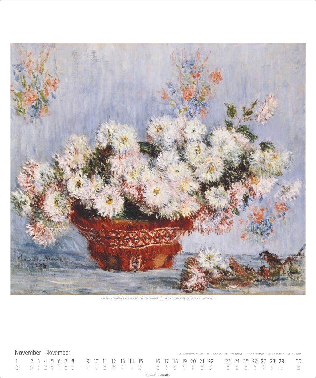 Beispielinhalt (Bild) Claude Monet Im Garten Kalender 2026